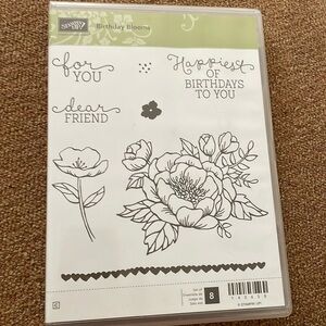 Birthday blooms stamp set